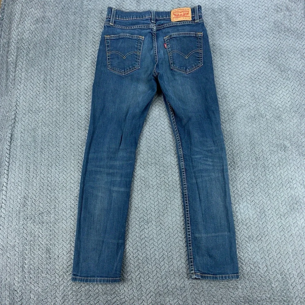 Levi's 502 Jeans Tapered Fit Mens 32x30 (Fits 28x28) Medium Blue Denim Stretch